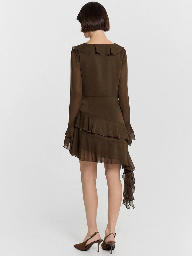 Платье женское коричневое - 2