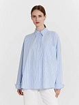 Рубашка женская голубая в полоску