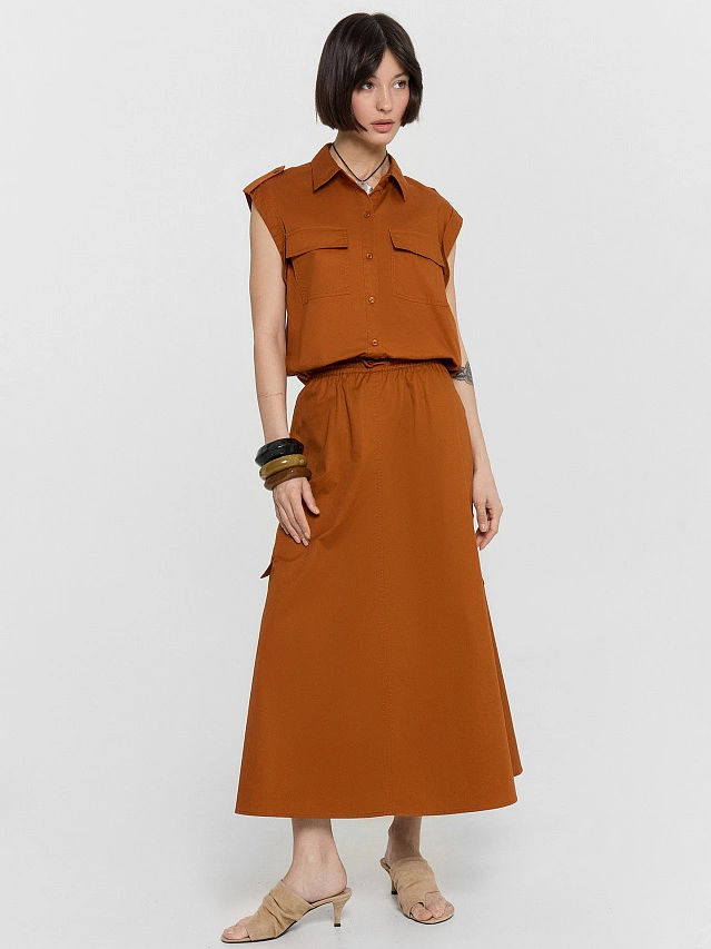 Юбка женская коричневая - 6