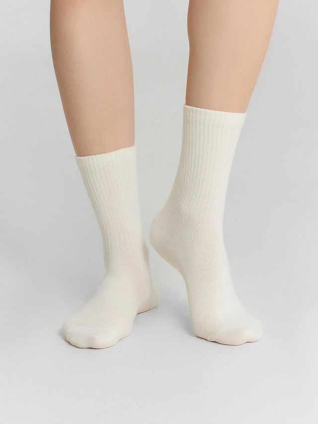 Носки женские высокие в наборе, 3 пары - 2