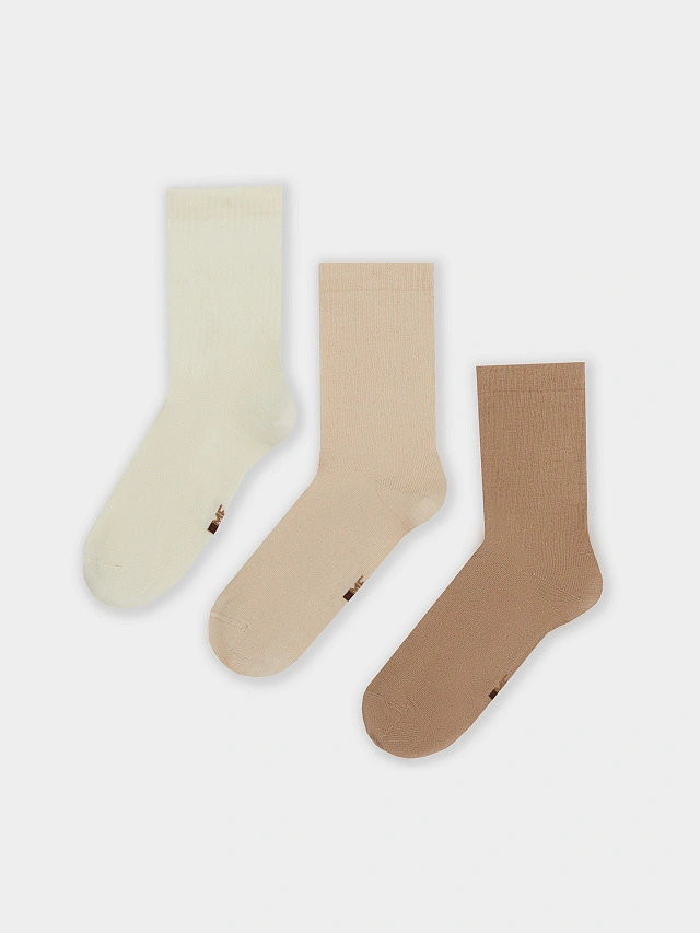 Носки женские высокие в наборе, 3 пары - 5