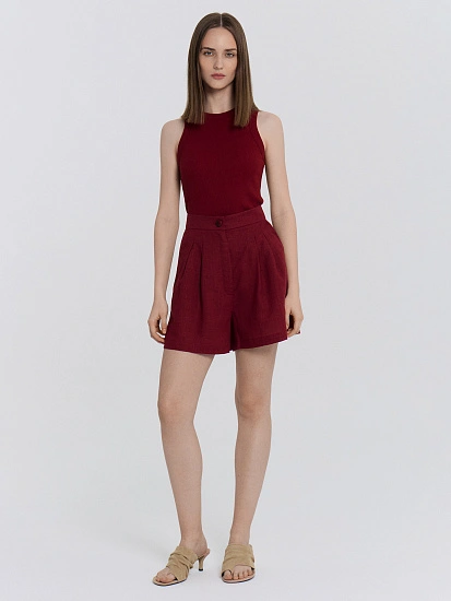 картинка Шорты женские бордовые  от магазина стильной одежды Mark Formelle
