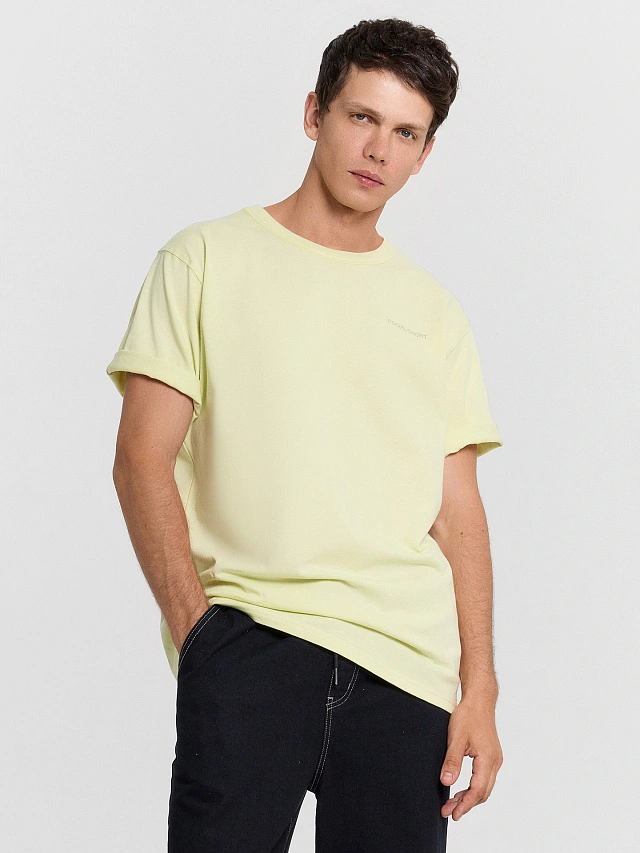 Футболка мужская желтая - 5