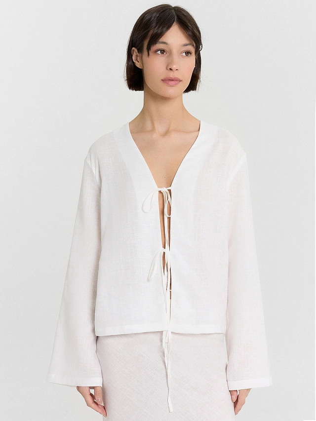 Блузка женская молочная - 3