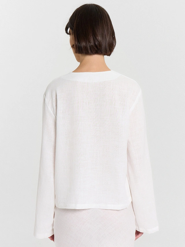 Блузка женская молочная - 4