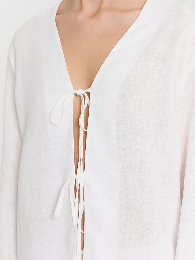 Блузка женская молочная - 7