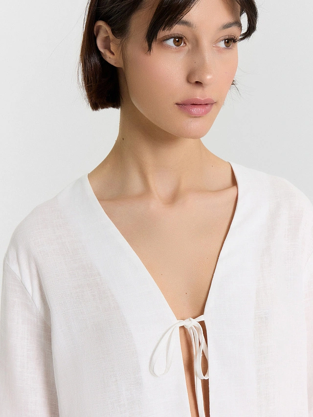 Блузка женская молочная - 6