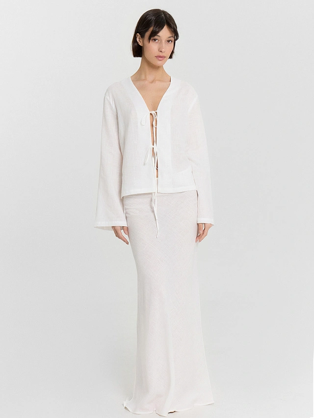 Юбка женская молочная - 2