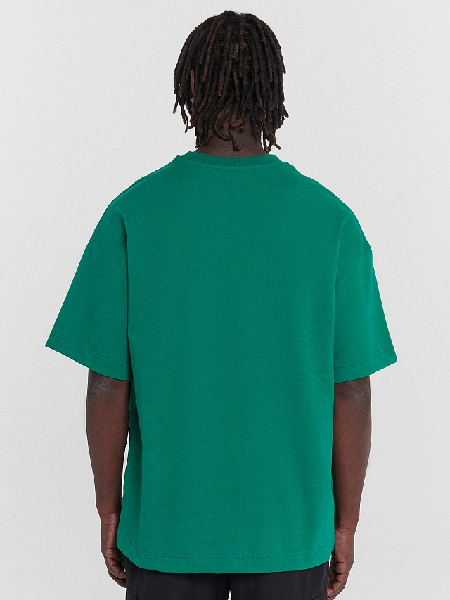 Футболка мужская зеленая с принтом "Pause." - 2