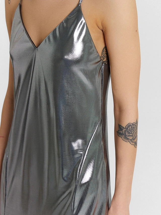 Сарафан женский серебристый - 7