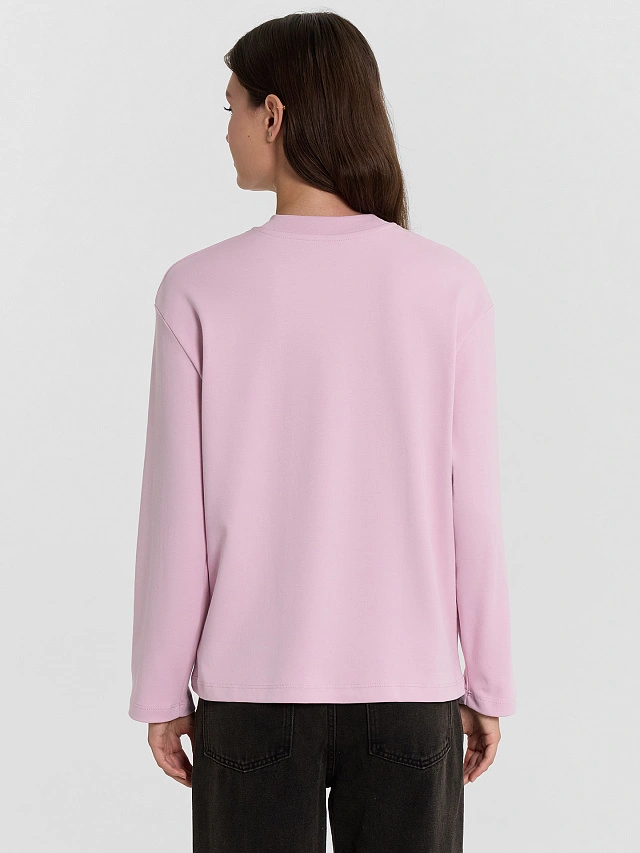 Лонгслив женский розовый - 2