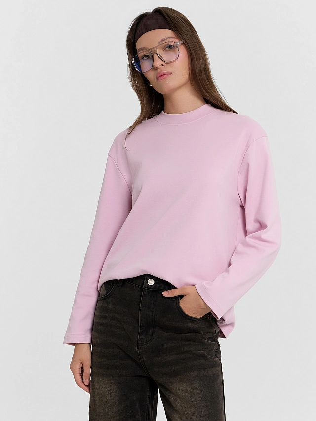 Лонгслив женский розовый - 5
