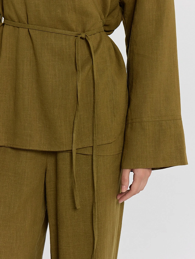 Жакет женский зеленый - 6