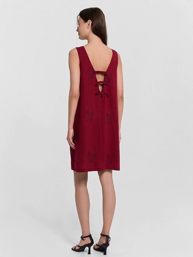 Платье женское бордовое - 2