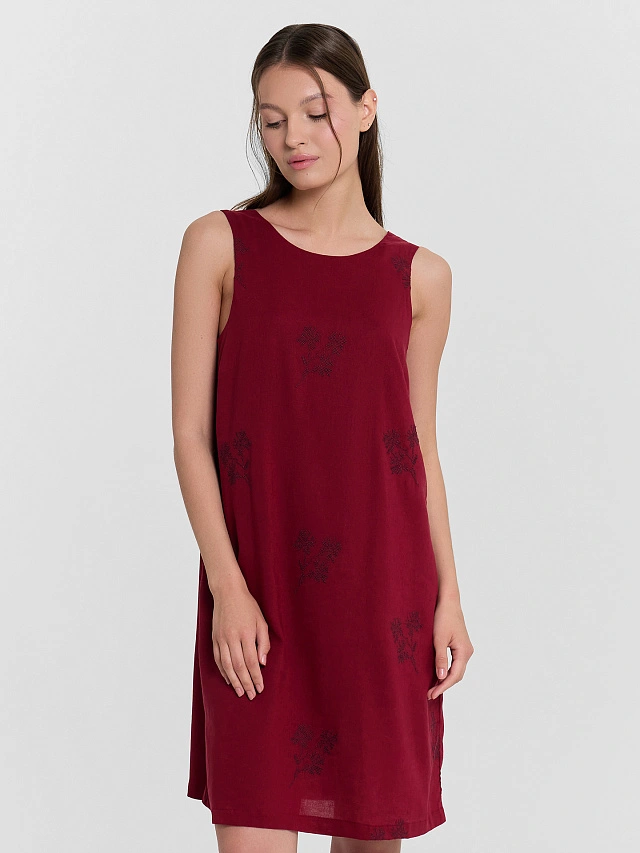 Платье женское бордовое - 3