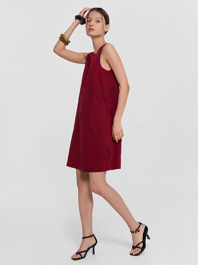 Платье женское бордовое - 6