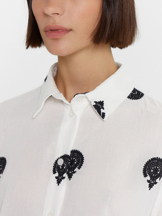 Комплект женский молочный с принтом - 8