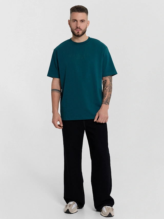 Футболка мужская синяя - 3