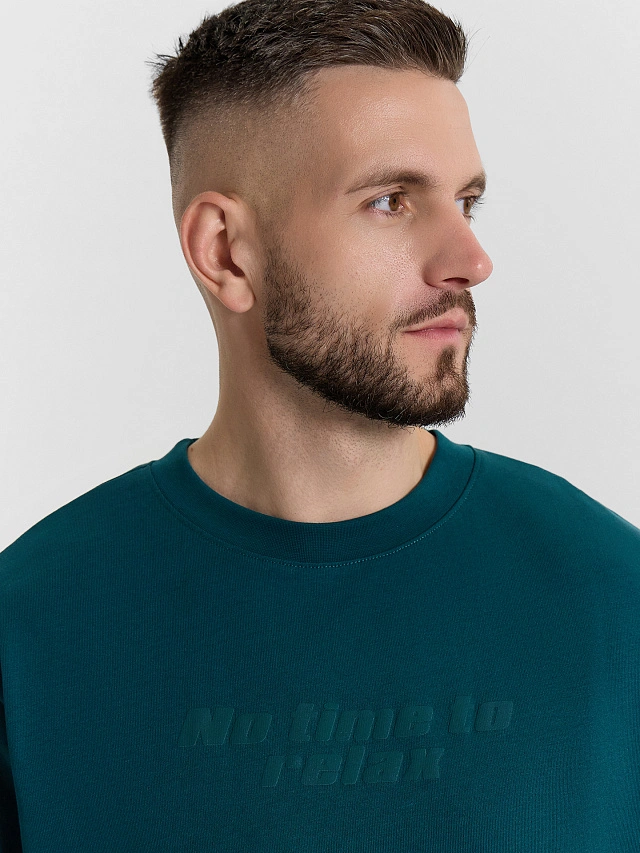 Футболка мужская синяя - 4