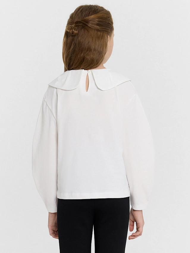 Блузка для девочек белая - 4