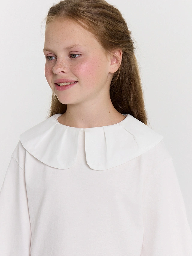 Блузка для девочек белая - 6