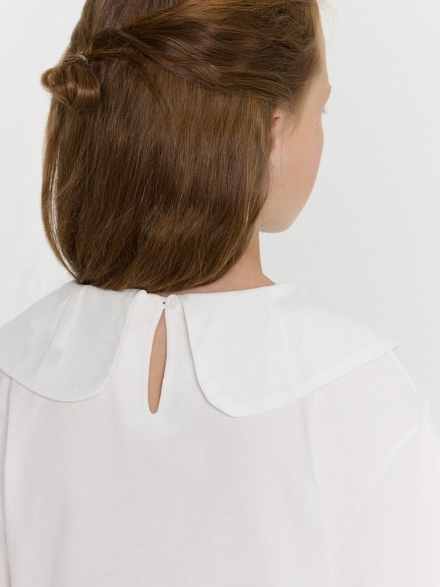 Блузка для девочек белая - 7