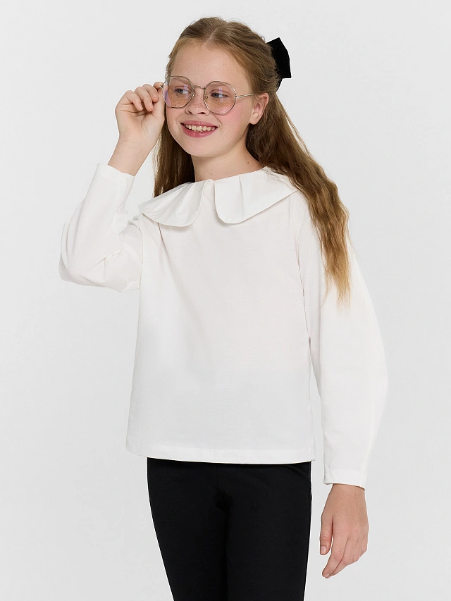 Блузка для девочек белая - 2