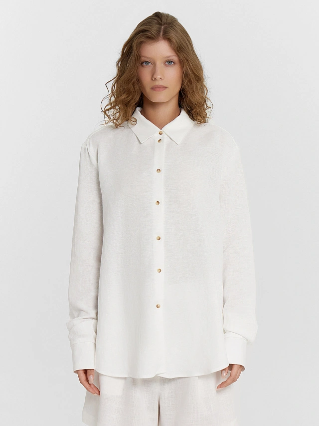 Рубашка женская белая - 2