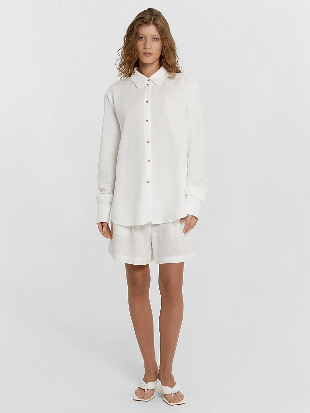 Рубашка женская белая - 4