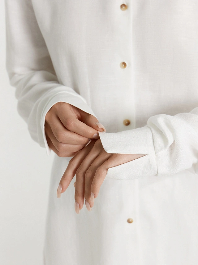 Рубашка женская белая - 6