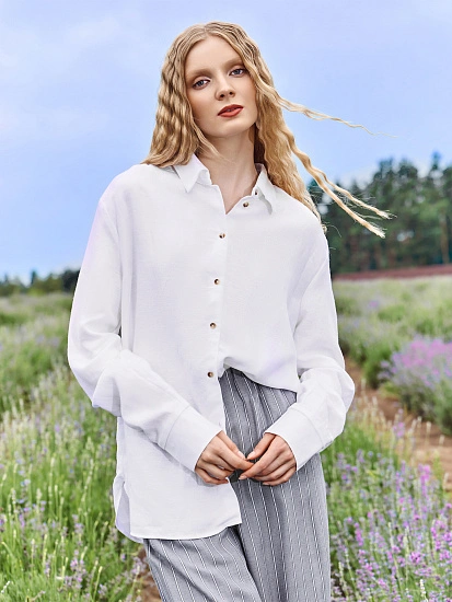 картинка Рубашка женская белая  от магазина стильной одежды Mark Formelle