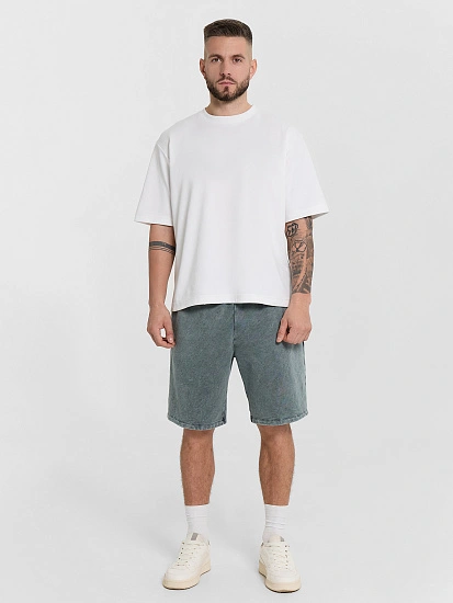 картинка Шорты мужские серые с обработкой эйсид от магазина мужской одежды Mark Formelle
