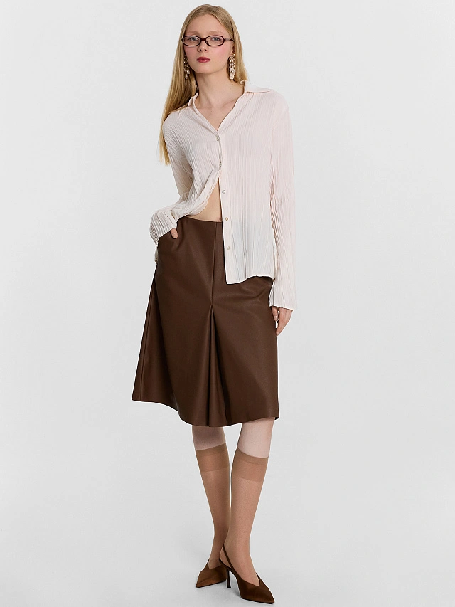 Юбка женская коричневая - 4