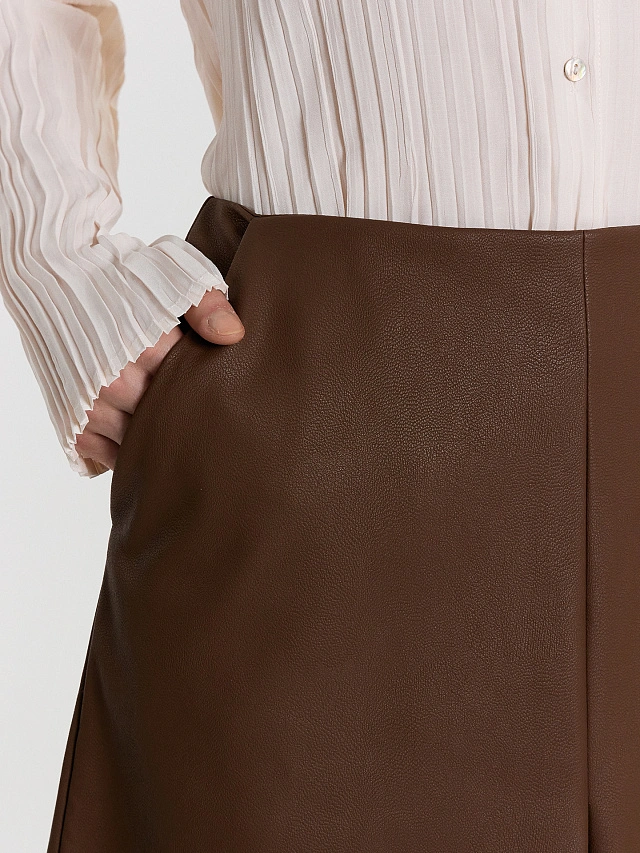 Юбка женская коричневая - 5
