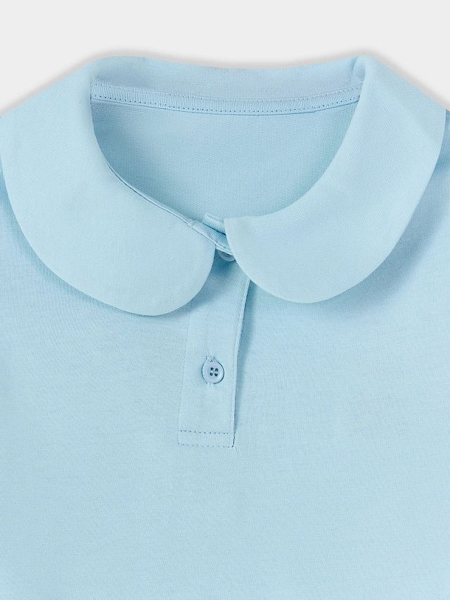 Поло для девочек голубое - 10