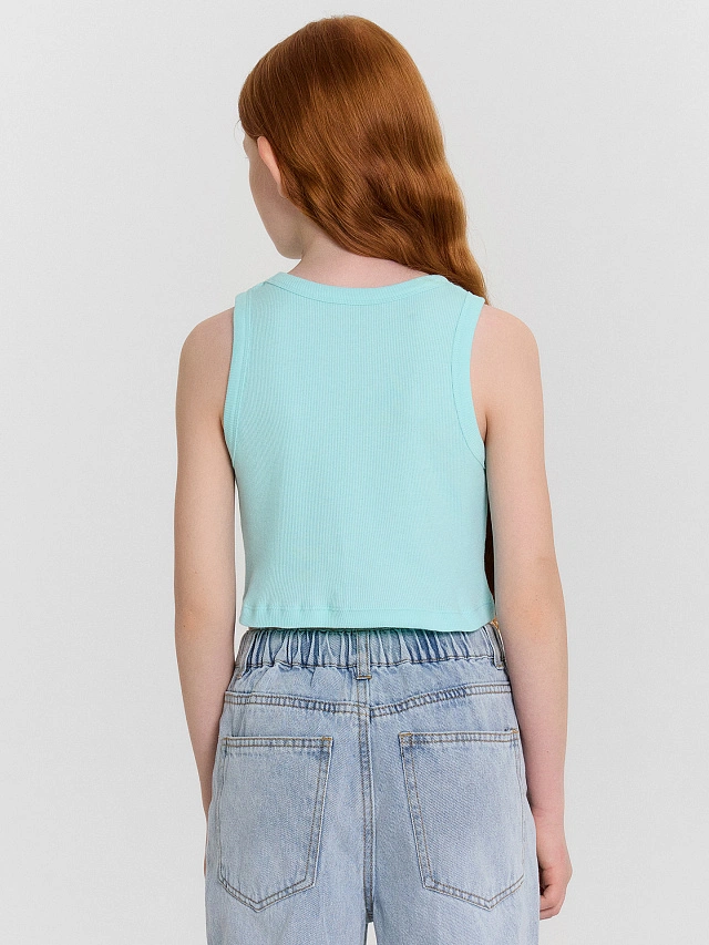 Топ для девочек голубой - 2