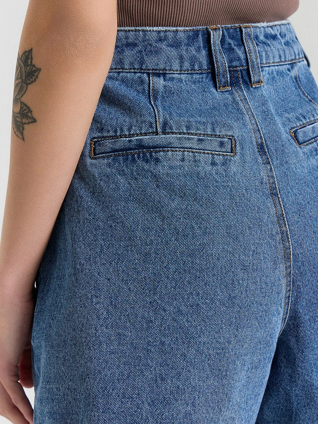 Шорты женские джинсовые синие - 5