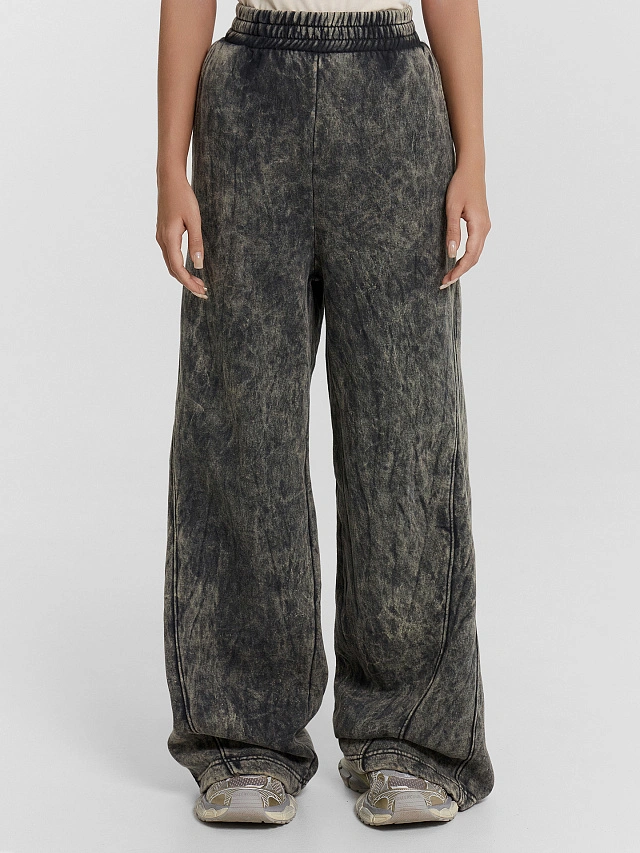 Брюки женские черные с обработкой эйсид - 2