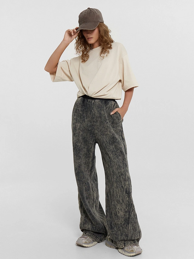 Брюки женские черные с обработкой эйсид - 5