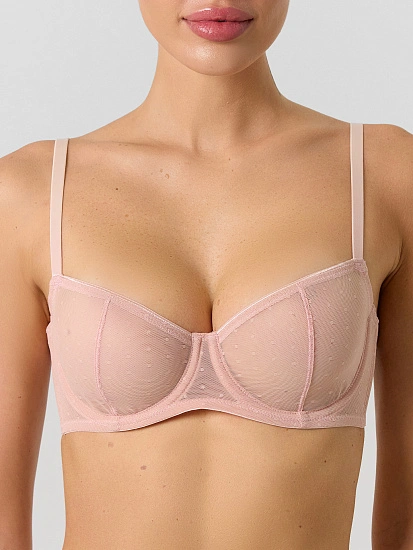 картинка Бюстгальтер балконет женский розовый  от магазина стильной одежды Mark Formelle