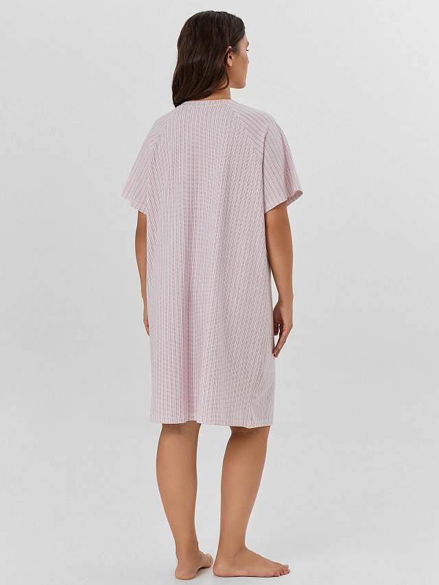 Сорочка ночная женская розовая с принтом - 3