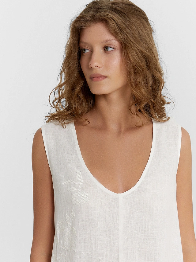 Платье женское молочное - 4