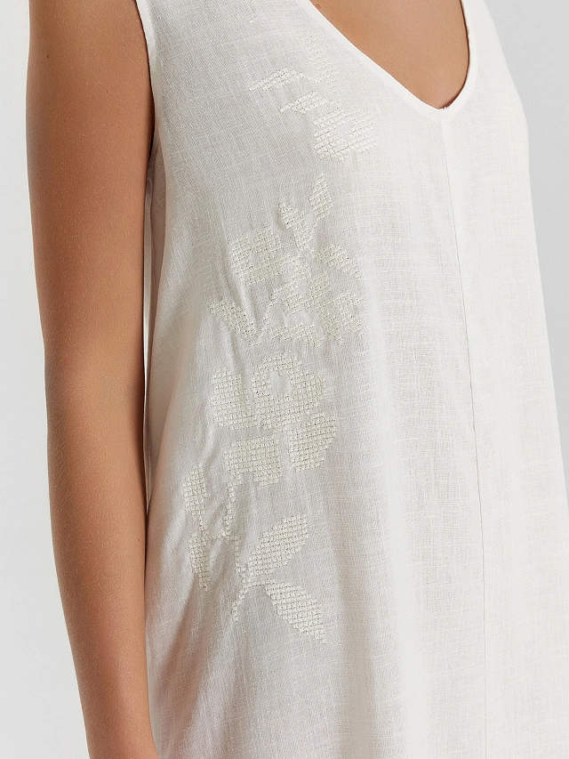 Платье женское молочное - 5