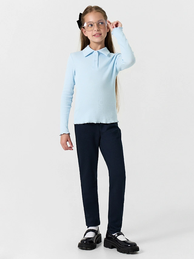 Брюки для девочек синие - 5