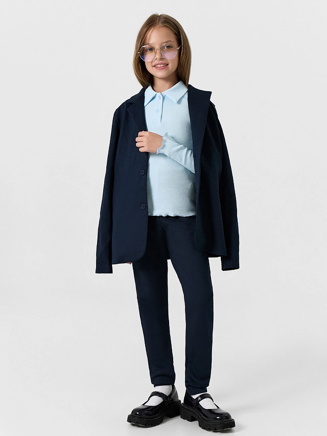 Брюки для девочек синие - 6