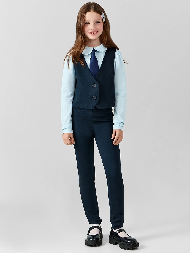 Брюки для девочек синие - 7