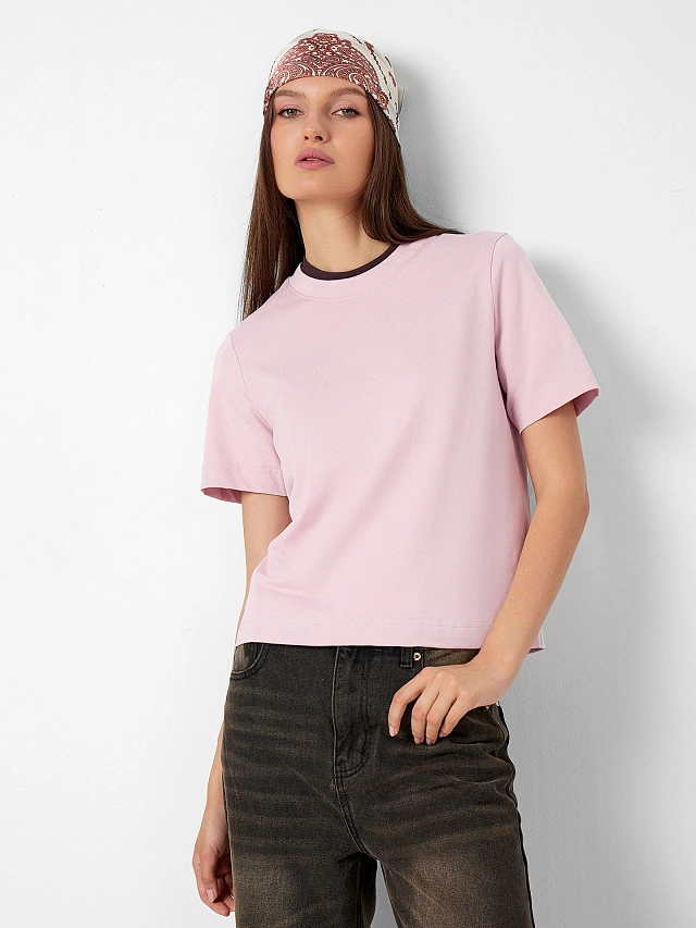 Футболка женская розовая - 5