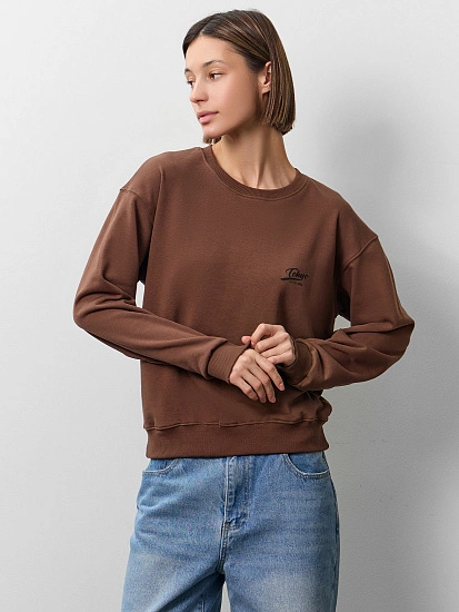 картинка Свитшот женский коричневый  от магазина стильной одежды Mark Formelle