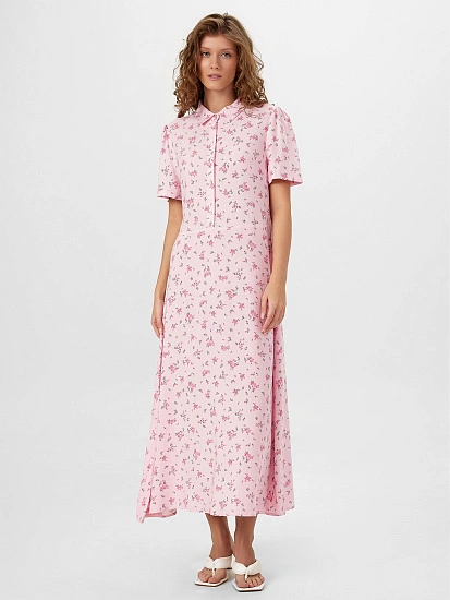 картинка Платье женское розовое с цветочным принтом  от магазина стильной одежды Mark Formelle