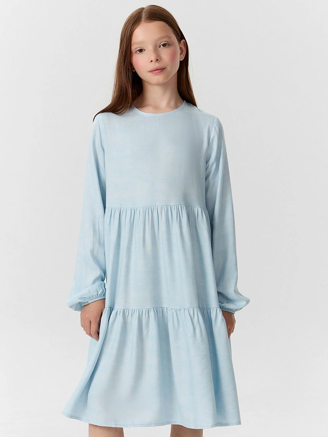 Платье для девочек голубое - 3